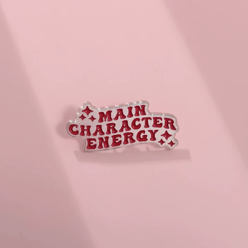 Cute Red Metal Pin Badge by Topboring