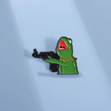 Kawaii Cartoon Frog Metal Pin Badge by Topboring