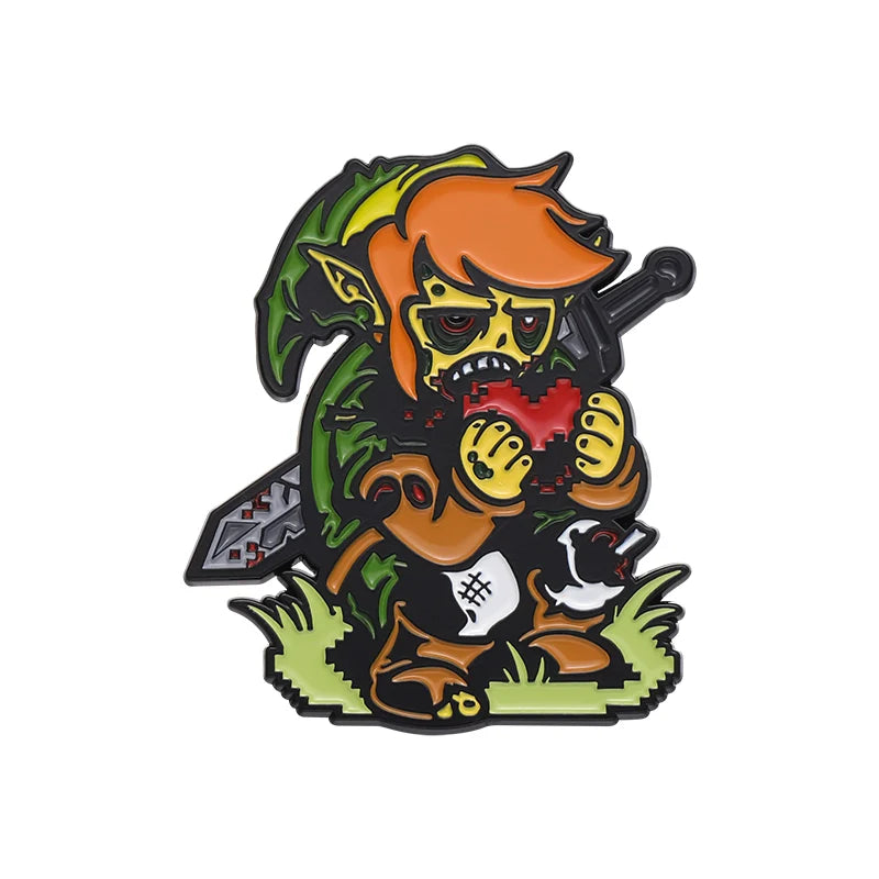 Whimsical Metal Pin Badge by Topboring