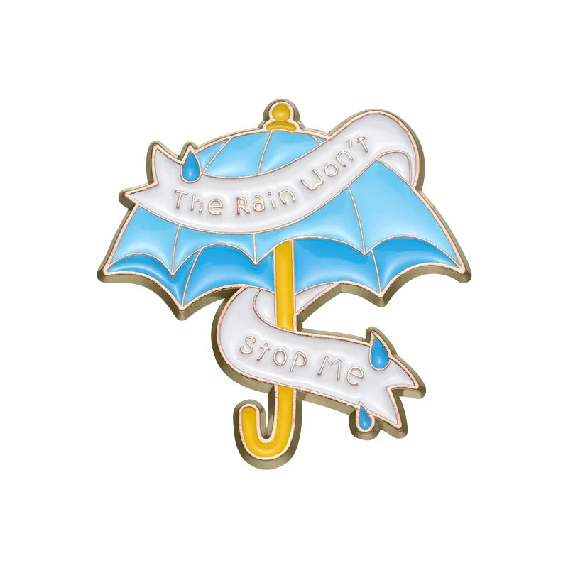 Lovely Playful Blue Metal Pin Soft Enamel Pin Badge