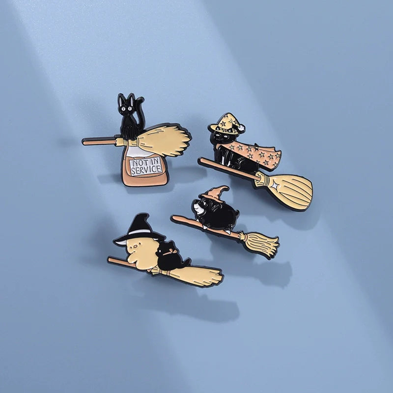 Cute Cat Metal Pin Badge by Topboring