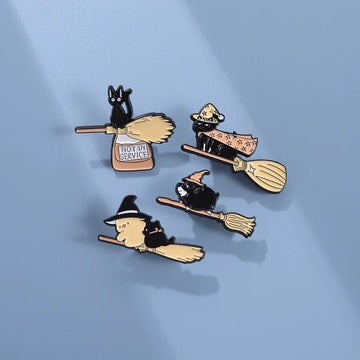 Cute Cat Metal Pin Badge by Topboring