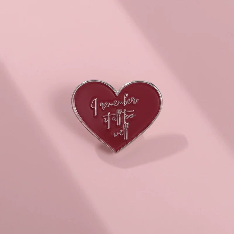 Mini Red Heart Metal Pin Badge by Topboring