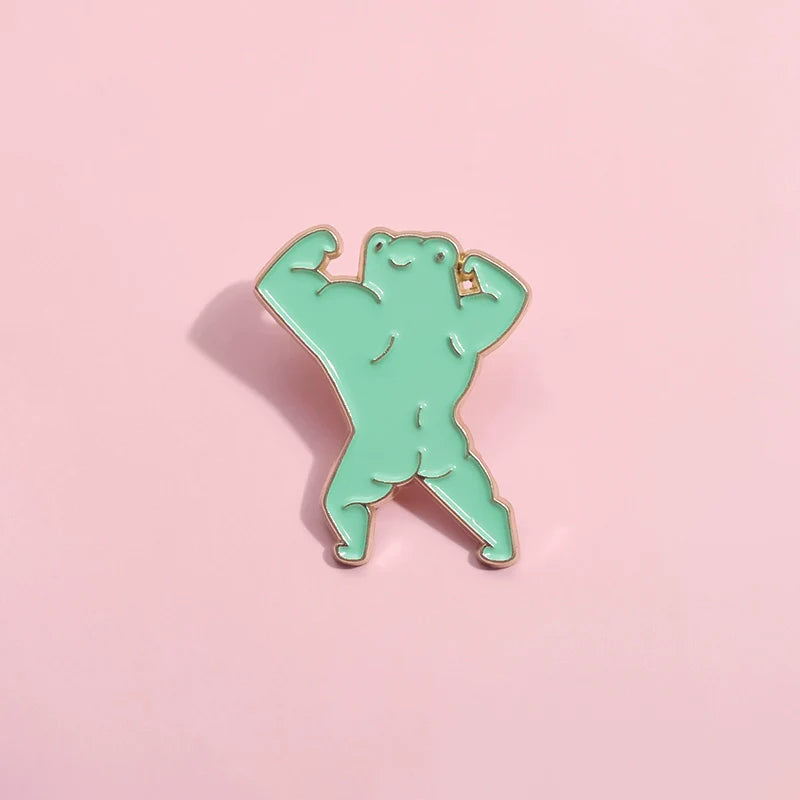 Mini Frog Metal Pin Badge by Topboring