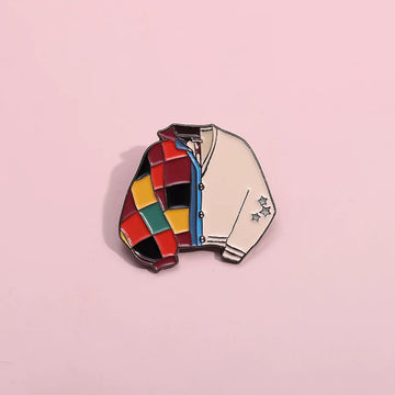 Whimsical Cartoon Metal Pin Badge by Topboring
