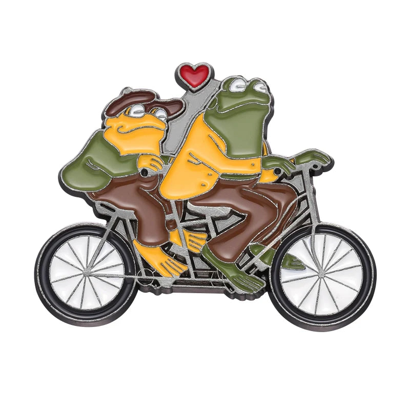 Kawaii Funny Frog Metal Pin Soft Enamel Pin Badge