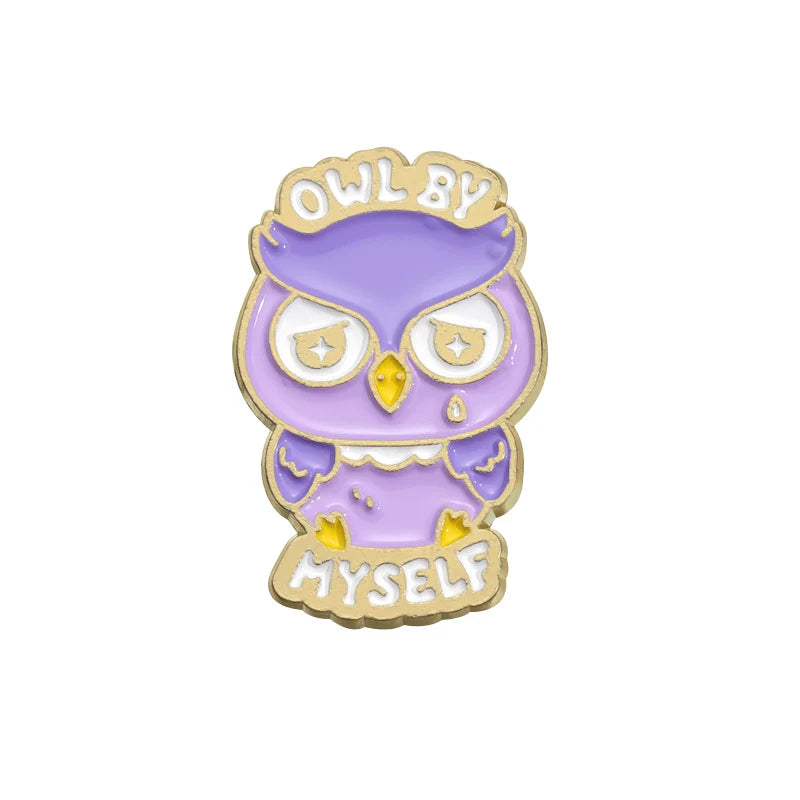 Retro Cute Cartoon Cat Metal Metal Pin Badge Alt2