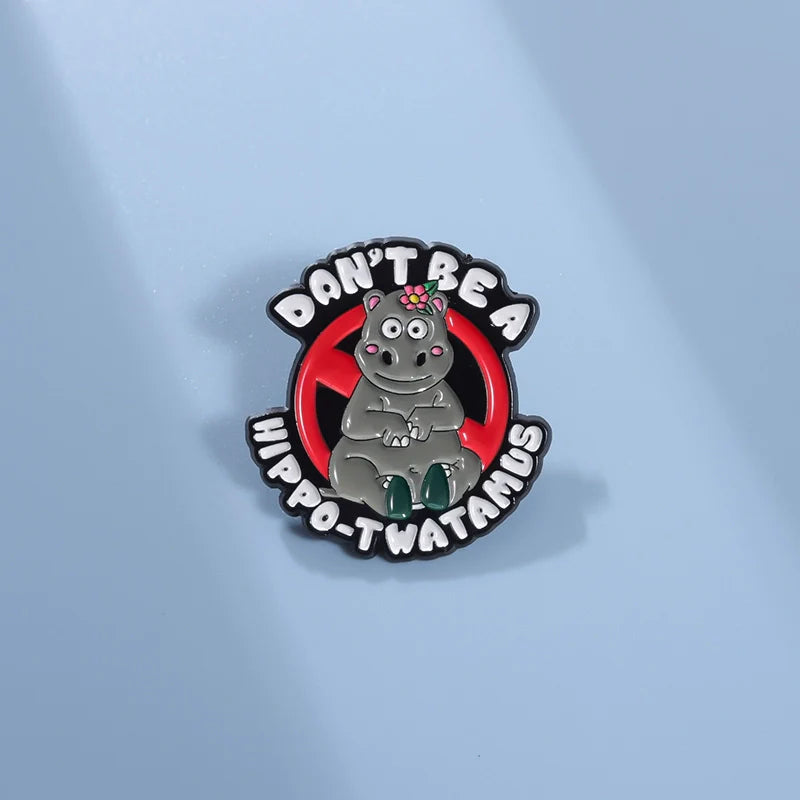 Cute Cartoon Metal Pin Badge by Topboring