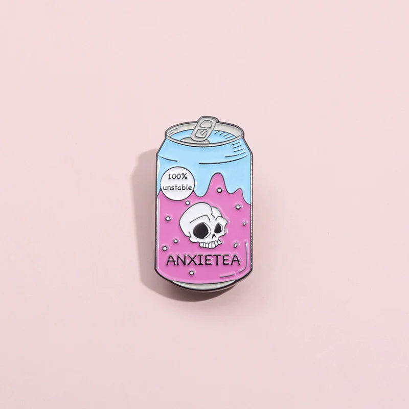 Mini Skull Cartoon Metal Pin Badge by Topboring