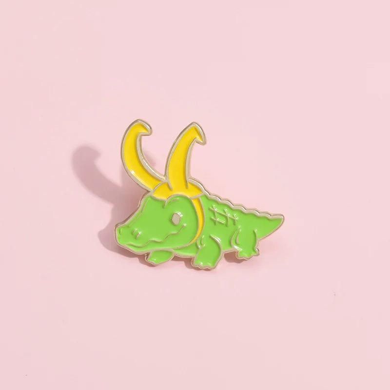 Cute Cartoon Fish Metal Pin Badge by Topboring