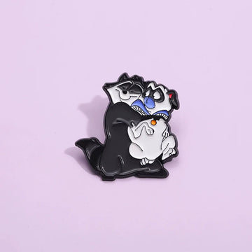 Cute Cartoon Dog Metal Pin Badge by Topboring
