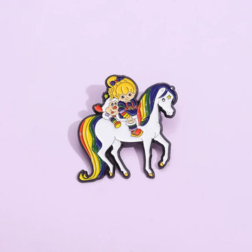 Funny Cartoon Rainbow Metal Pin Badge by Topboring