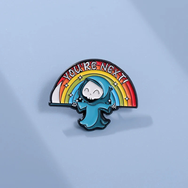 Mini Rainbow Metal Pin Badge by Topboring