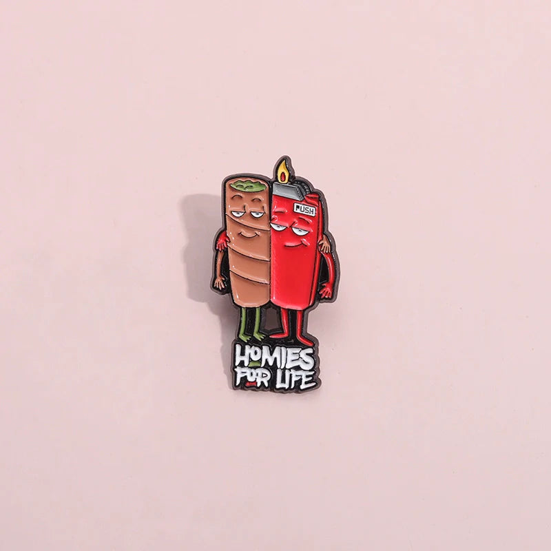 Funny Cartoon Metal Pin Badge by Topboring