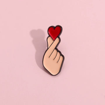 Cute Cartoon Heart Metal Pin Badge by Topboring