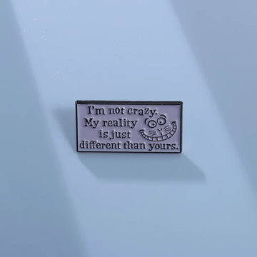 Quirky Cartoon Cat Metal Pin Badge by Topboring