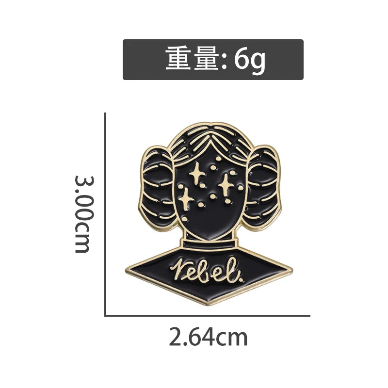Kawaii Cartoon Star Metal Pin Badge by Topboring