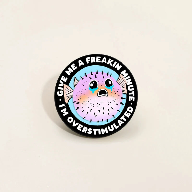 Bold Fish Metal Pin Badge by Topboring