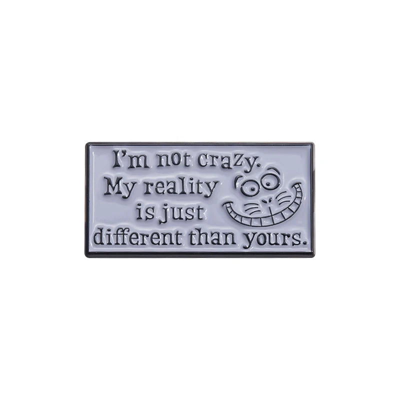 Funny Quirky Cartoon Cat Metal Hard Enamel Pin Badge