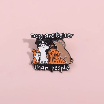 Cute Cartoon Dog Metal Pin Badge by Topboring