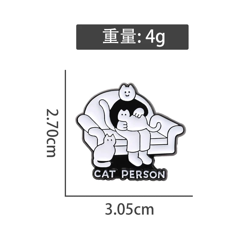 Kawaii Cute Cartoon Cat Pin Metal Pin Badge
