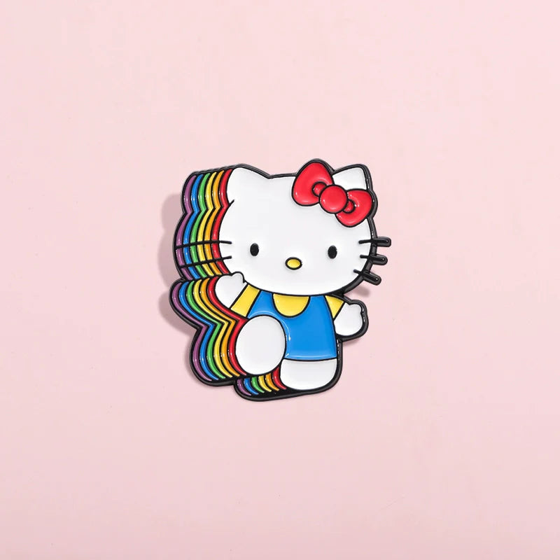 Cute Cartoon Cat Metal Pin Badge by Topboring