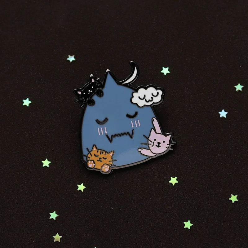 Cute Anime Cartoon Metal Pin Badge by Topboring