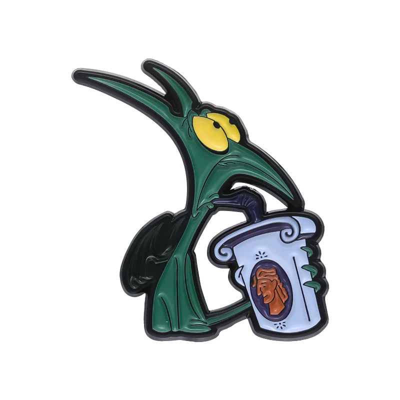 Aesthetic Retro Cartoon Coffee Metal Metal Pin Badge