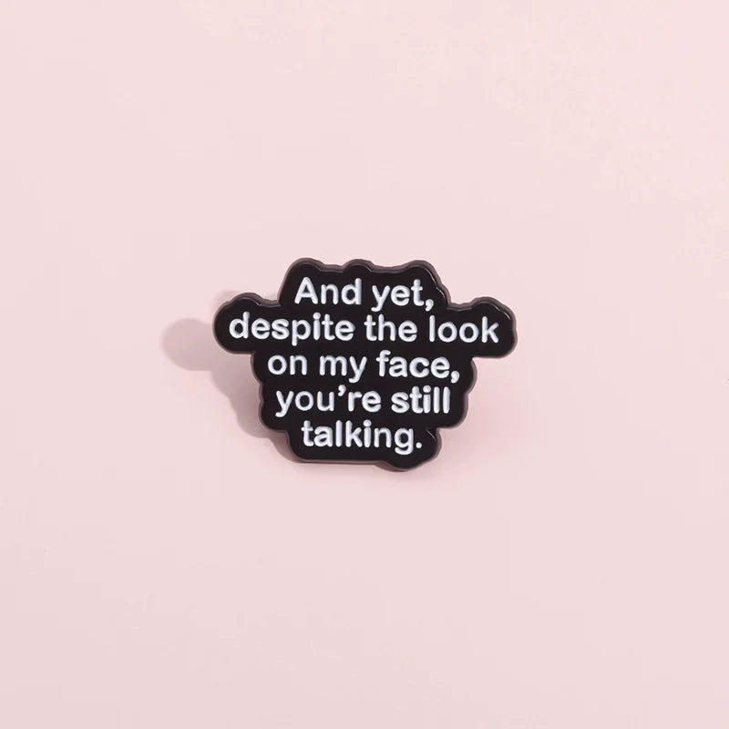 Mini Black Smiley Metal Pin Badge by Topboring