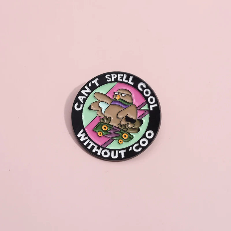 Cool Cartoon Bird Metal Pin Badge by Topboring