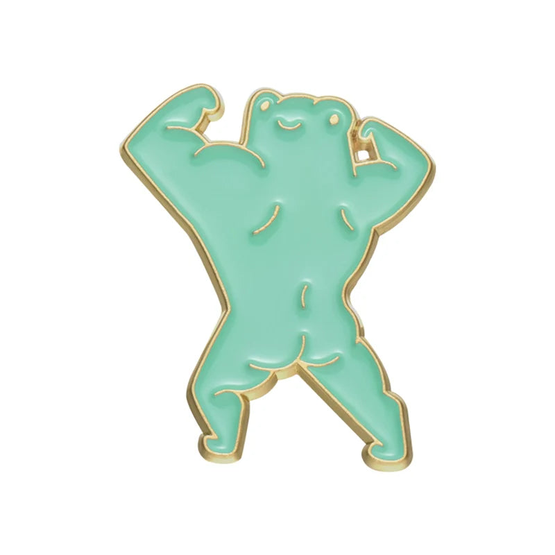 Mini Frog Metal Pin Badge by Topboring