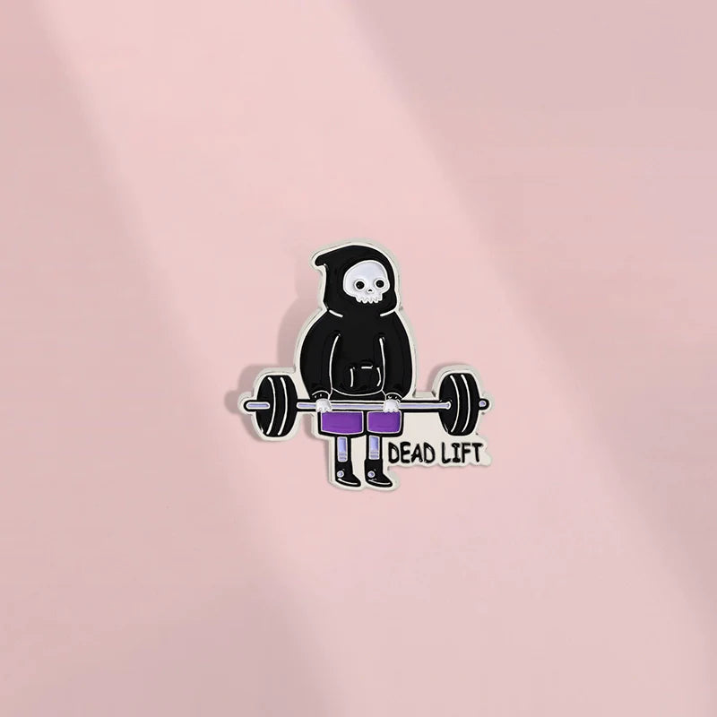 Cute Skull Cartoon Metal Pin Badge by Topboring