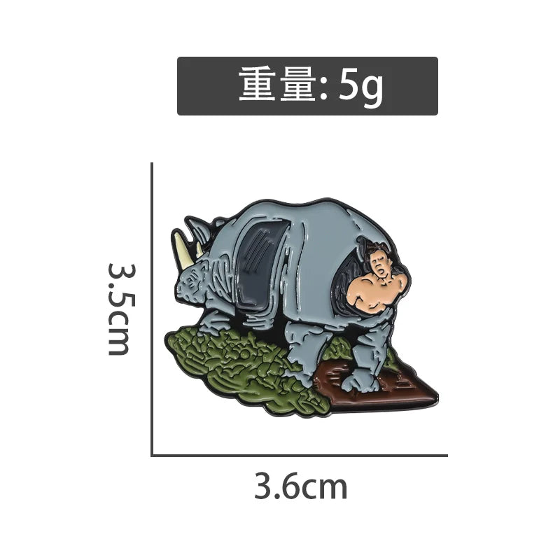 Cartoon Cute Cartoon Cow Metal Metal Pin Badge