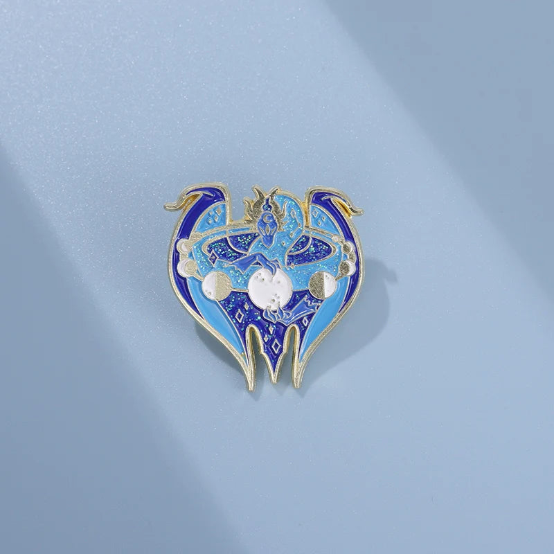 Cute Blue Metal Pin Badge by Topboring