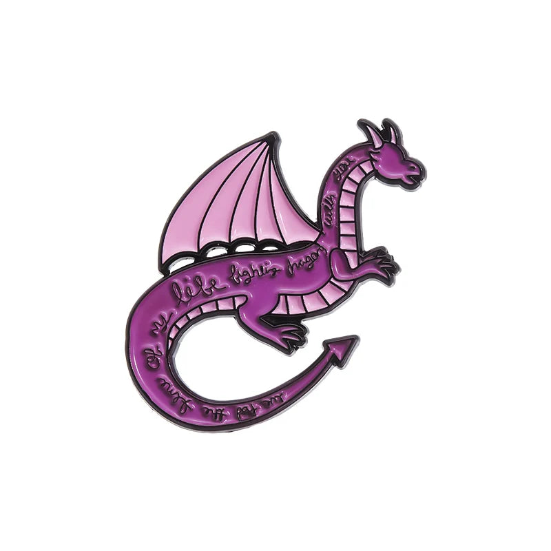 Cute Purple Cartoon Metal Pin Badge by Topboring