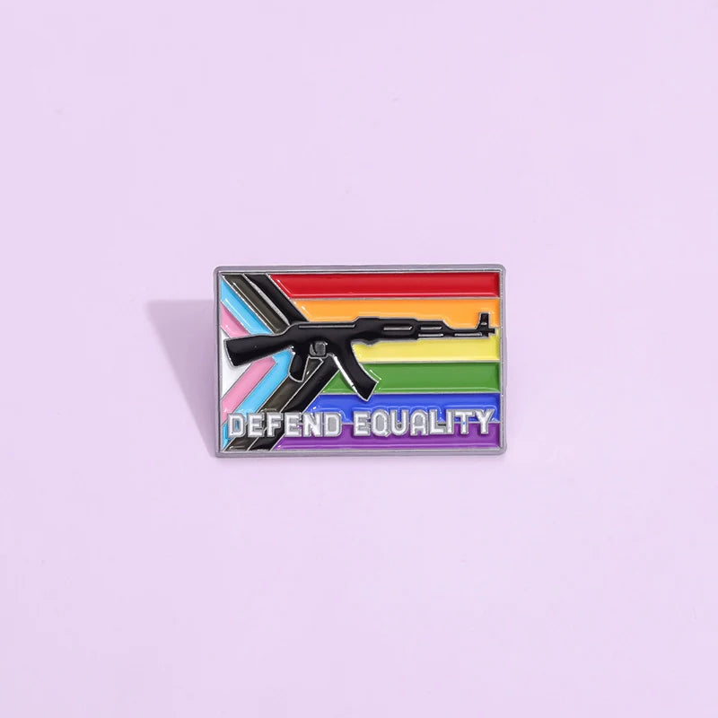 Cute Cartoon Rainbow Metal Pin Badge by Topboring