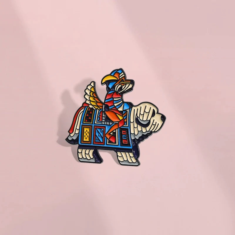 Stylish Cartoon Dog Metal Pin Badge by Topboring
