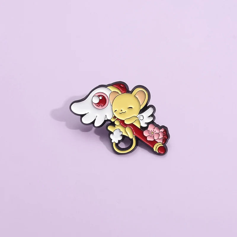 Cute Anime Cartoon Metal Pin Badge by Topboring