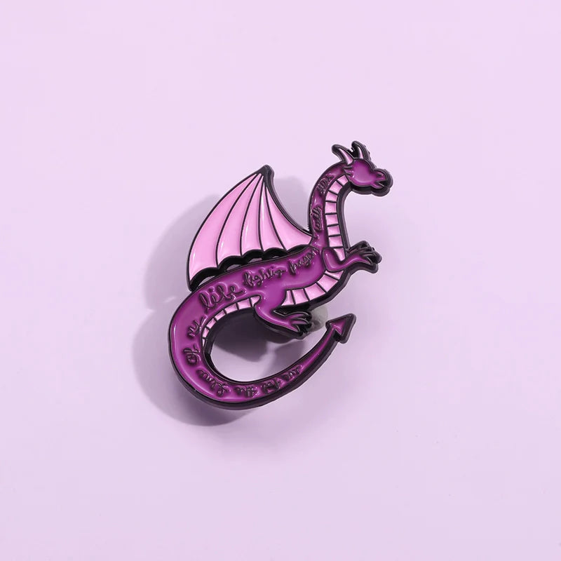 Cute Purple Cartoon Metal Pin Badge by Topboring