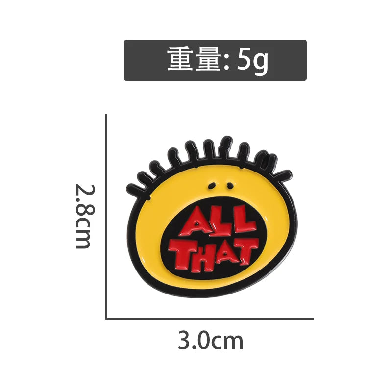 Cute Smiley Metal Pin Badge by Topboring