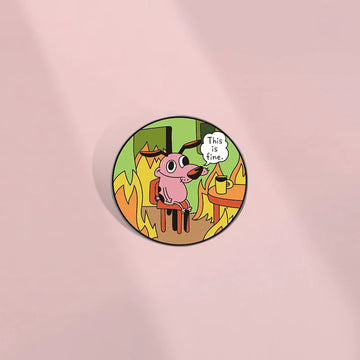 Cute Cartoon Dog Metal Pin Badge by Topboring