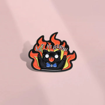 Cute Cartoon Cat Metal Pin Badge by Topboring