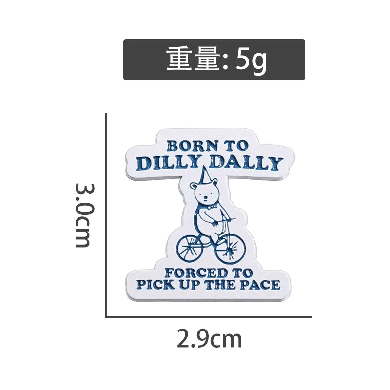 Cute Cartoon Bear Metal Pin Badge by Topboring