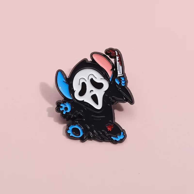 Playful Skull Pin Badge by Topboring