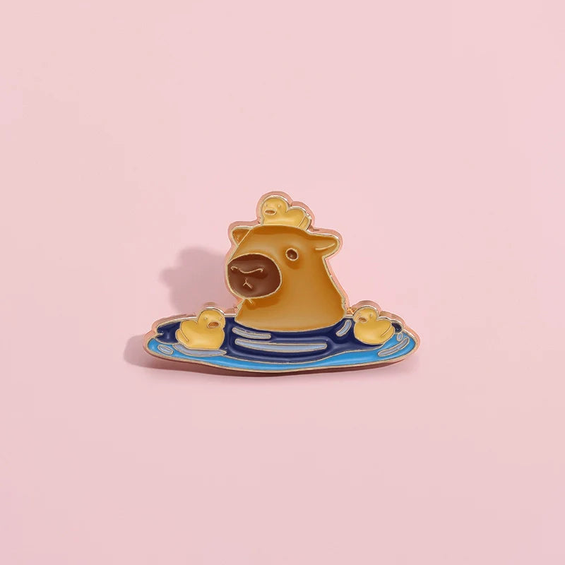 Cute Cartoon Metal Pin Badge by Topboring