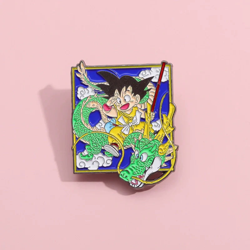 Cute Anime Cartoon Metal Pin Badge by Topboring
