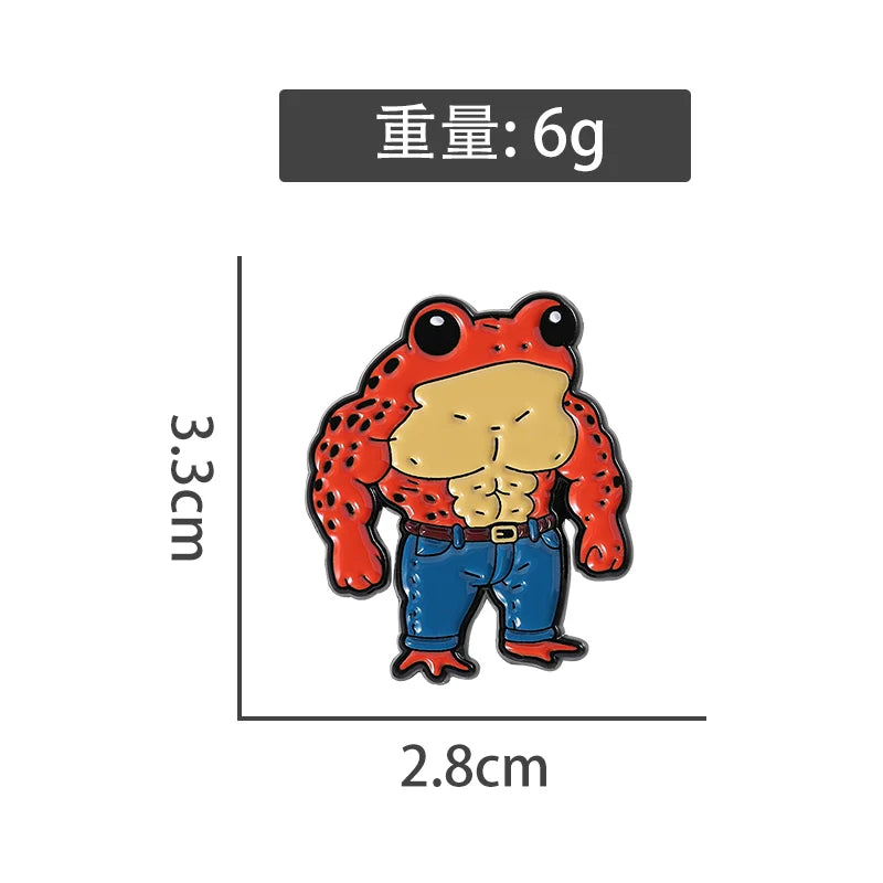 Charming Cute Cartoon Frog Metal Metal Pin Badge