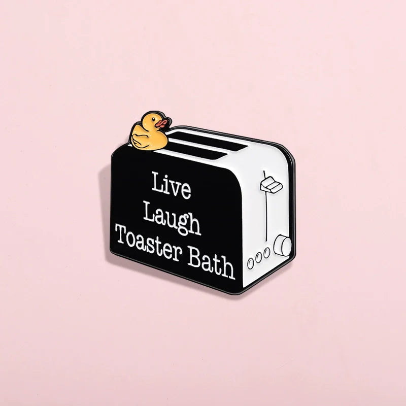 Playful Cartoon Metal Pin Badge by Topboring