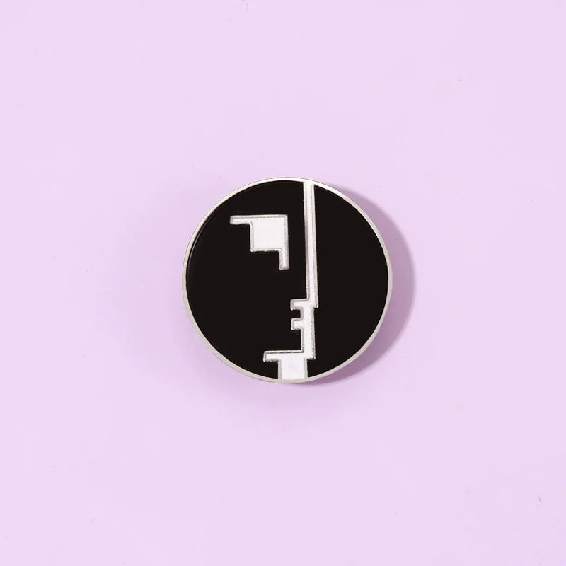 Playful Metal Pin Badge by Topboring