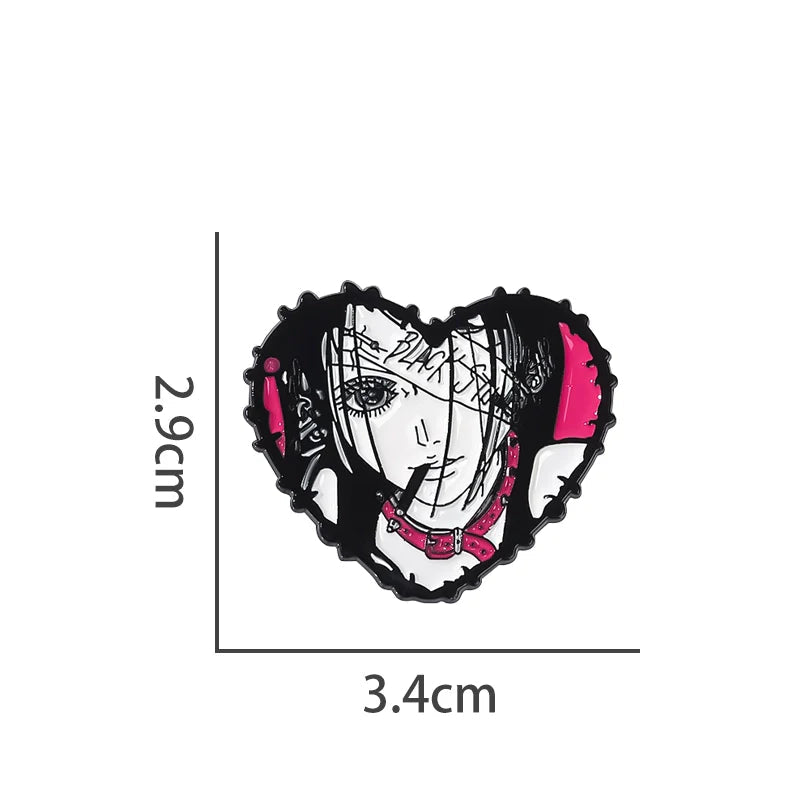 Cute Cute Cartoon Heart Metal Soft Enamel Pin Badge
